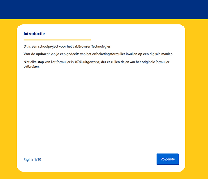 Introductie pagina